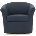 thumbnail image 2 of Fox Hill Trading Marlee 19"H Polyester Fabric Swivel Club Chair in Dark Blue, 2 of 4