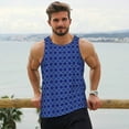 thumbnail image 6 of Pofeuu Blue Lantern Shapes Print Men's Workout Tank Tops Sleeveless Muscle Gym Shirt Quick Dry-3X-Large, 6 of 7