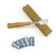 thumbnail image 5 of Cuchillo curvo de arco de pan de acero inoxidable, mango de madera con 5 cuchillas de repuesto, 5 of 8