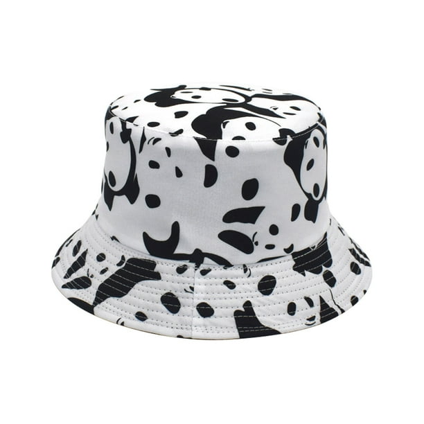 1 sombrero de pescador con estampado de vaca para exteriores, para mujer y niña.