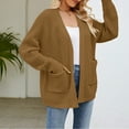 thumbnail image 4 of Idoravan Cardigan Sweaters for Women Trendy Women's New Mid Length Slouchy Knitted Sweater Cardigan, 4 of 6