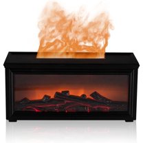 Fireplace Flame Air Diffuser Humidifier,7 Colors Aromatherapy Essential Oil Diffuser,280ml Ultrasonic Cool Mist Humidifier with Remote,3 Gears Timer Shutdown for Home, Bedroom, Office,Yoga