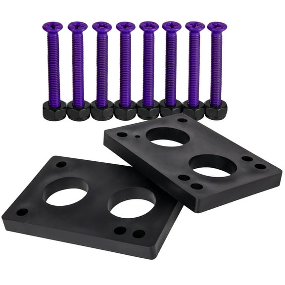 Cal 7 Skateboard 1/4" Riser Pads and 1.5" Hardware (Purple)