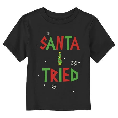 

Toddler s Lost Gods Santa I Tried Graphic Tee Black 5T