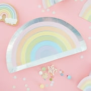 Ginger Ray Pastel Rainbow Plate