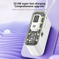 thumbnail image 3 of New Fast Charging PD22.5W Mini 20000 MAh With Cable Transparent Cell Phone Charging Treasure Mobile Power, Portable Charger, 3 of 8
