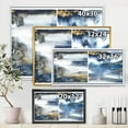 thumbnail image 3 of Gold and Dark Blue Abstract Waves I 32 in x 24 in Framed Painting Canvas Art Print, by Designart, 3 of 5