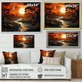 thumbnail image 4 of Designart "African Aura in a Sunset Riverforest" Landscapes Floater Framed Canvas Wall Art, 4 of 7