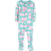 Microfleece Cotton Footed Blanket Sleeper (Baby Girls & Toddler Girls)