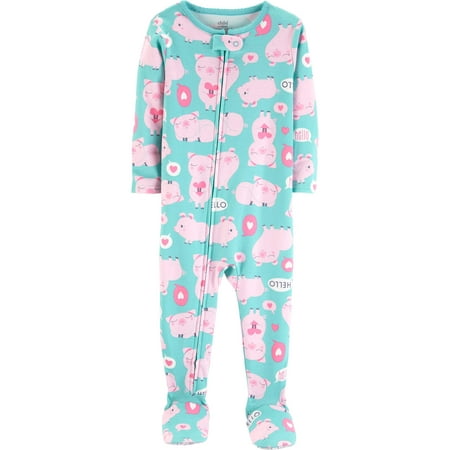 Microfleece Cotton Footed Blanket Sleeper (Baby Girls & Toddler Girls)