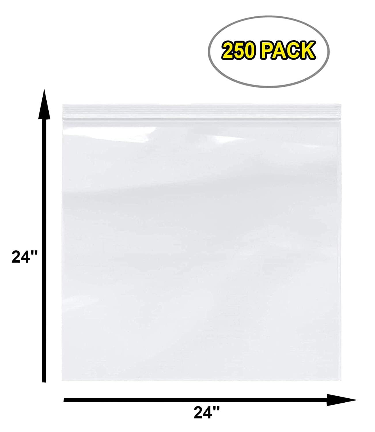 Dropship Pack Of 500 Jumbo Zipper Bags 22 X 24 Large Clear Seal Top Bags  With Single Track 22x24 Thickness 2 Mil Poly Bags For Packing And Storing  Polyethylene Bags For Industrial;