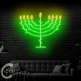 thumbnail image 2 of C-CRAFT Hanukkah Candle Neon Sign LED Light 38 inch for Jewish Hanukkah Menorah Decor, 2 of 5