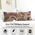 thumbnail image 3 of Paisley Long Body Pillow Cover - Vintage Bohemian Floral Print, Soft & Breathable Ethnic Fabric, Hidden Zipper, 20"x54" - Elegant Home Decor Gift for Side Sleepers & Pregnancy Support, 3 of 7