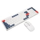 thumbnail image 4 of Teclado y ratón inalámbricos de 2,4 G con teclas redondas, ergonómicos, tipo C, con carga, para teléfono, tableta, oficina, blanco y azul, 4 of 5
