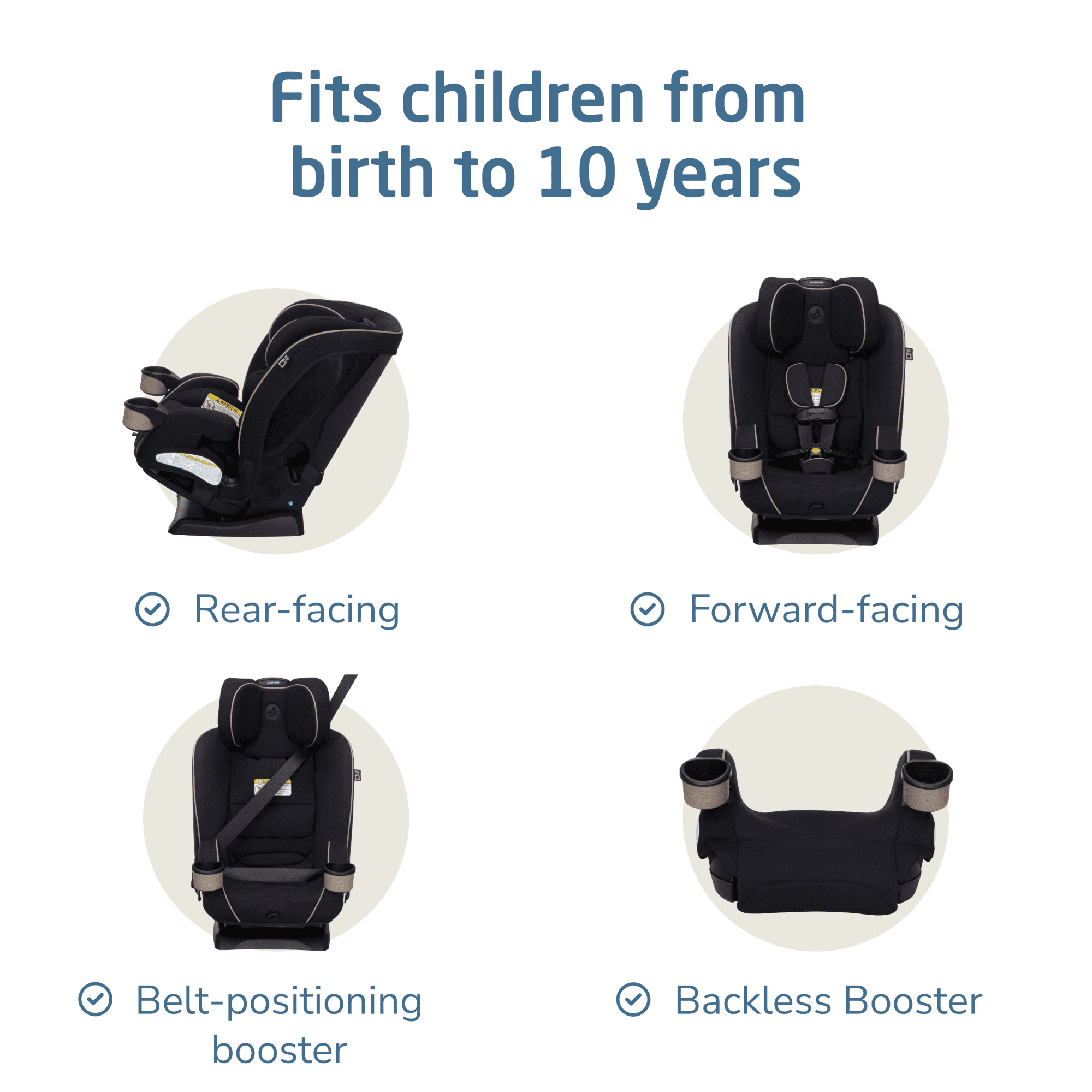 Maxi-Cosi Kani 4-in-1 Convertible Car Seat, Caspian Caviar