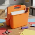 thumbnail image 2 of Pen+Gear Plastic Supply Caddy Desk Organizer, Orange, 2 of 7