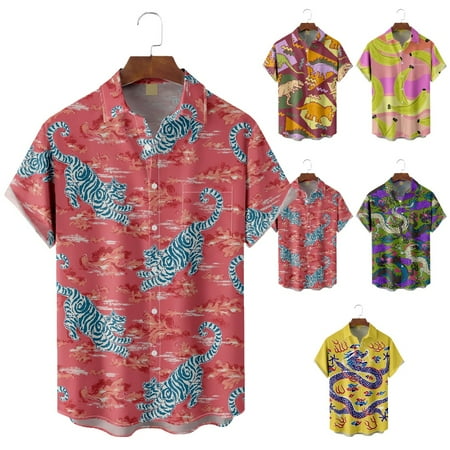 

Adult Collared Shirt & Top Print Polyester Blouses for Boys 5-14 Years
