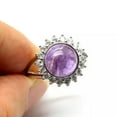 thumbnail image 3 of Natural Crystal Flower Round Bead Chakra Ring Quartz Jewelry Healing Reiki Gift, 3 of 5