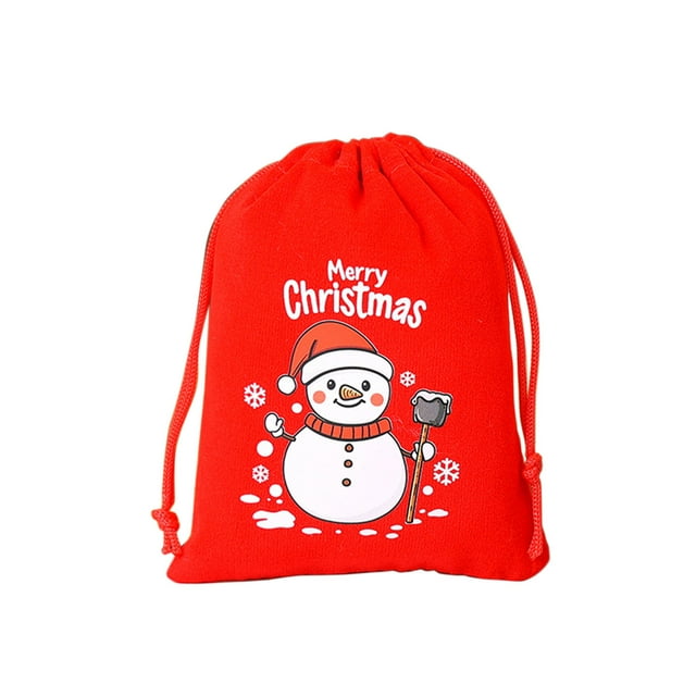 Christmas Gift Bags Bag Cookies Christmas Packaging Drawstring Red Candy Gift Velvet Large Christmas Gift Bags