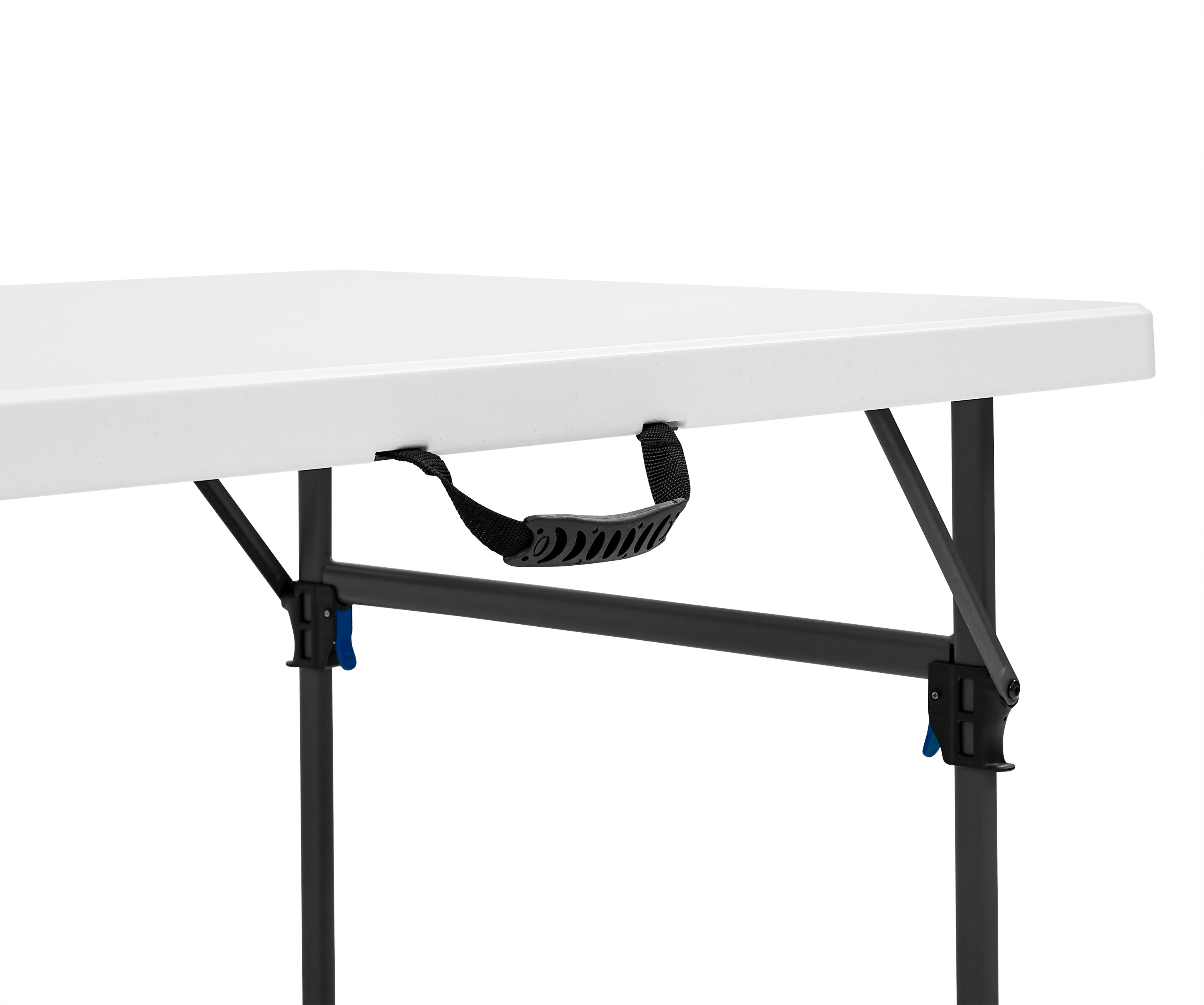 Mainstays 8 ft Fold-in-Half Folding Table, White photo 5