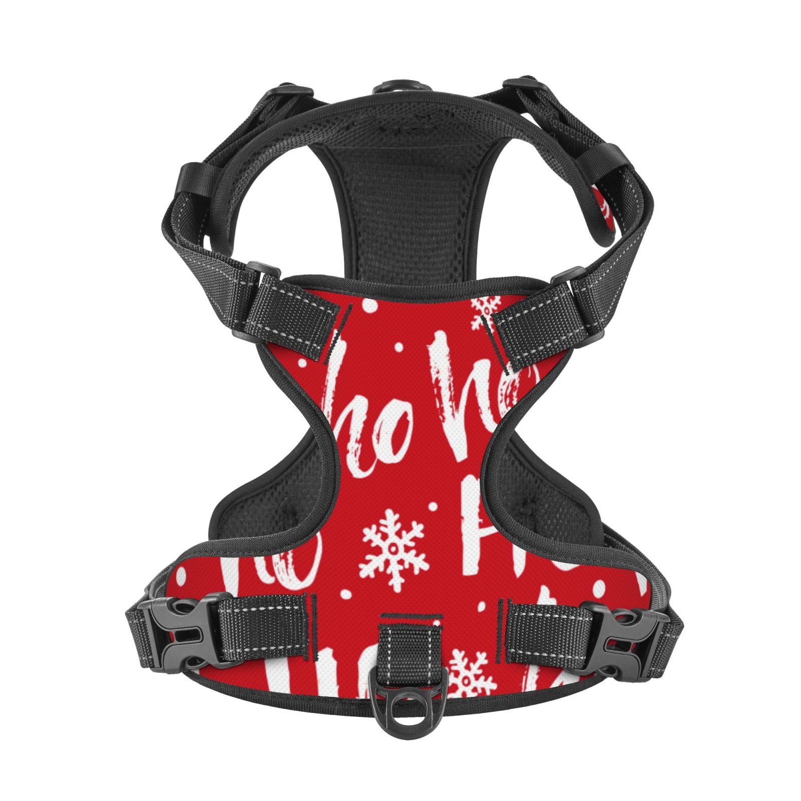 Kdxio Hohoho Print No Pull Dog Harness Adjustable Reflective Oxford Easy Control Medium Large Dog Harness for Training and Everyday-Medium