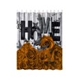thumbnail image 1 of FOCUSNORM Jolis Rideaux de Douche pour Salle de Bain Imprimé de Lettres Motif Rose Transparence Forte Rideau de Douche Mode, 1 of 6