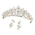 thumbnail image 6 of Tiara Crown for Wedding and Party Jeweled Costume, Hair Accessories , Tiaras Princess Crown ,for Bridal, for Halloween Prom Party Style B and earrings, 6 of 9