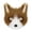 A002- Brown, variant on Halloween Furry Fox Half Mask, Face Mask for Masquerade Party, Mask for Adults 8X8 Inch