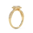 thumbnail image 4 of AFFY Twisted Infinity Halo Solitaire Engagement Rings for Women, 1.00 Carat (ctw) Emerald And Round Lab Grown Diamond Ring In 10K Solid Yellow Gold F-G, VS-SI Quality Size-8, 4 of 6