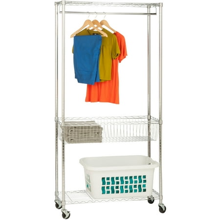 Honey-Can-Do Rolling Laundry Station Silver
