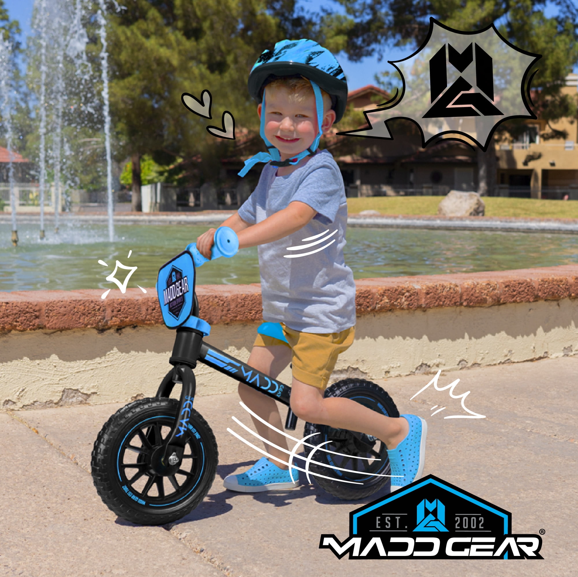 Zycom balance bike with helmet clearance