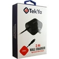 thumbnail image 4 of TekYa 2.4 Amp USB-C AC Travel Charger - 48 Inch Cable - Black, 4 of 4