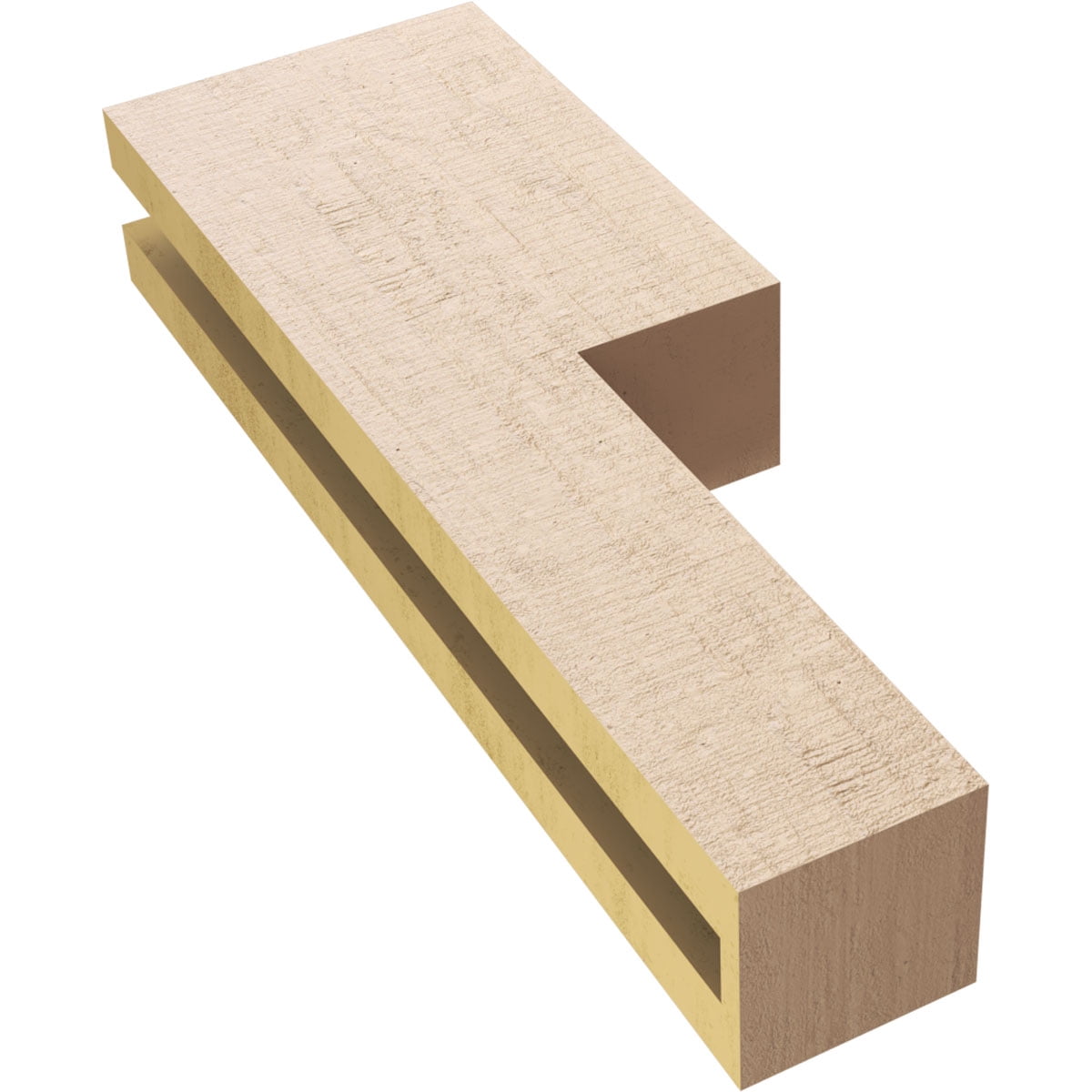 3"W x 6"D x 18"H Thin Chapel Hill Rough Cedar Woodgrain TimberThane Corbel, Primed Tan