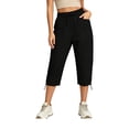 thumbnail image 3 of BUIGTTKLOP Women’s Capri Pants with 7 Pockets Lightweight Quick Dry Cargo Pants for Travel Hiking Summer, 3 of 5