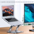 thumbnail image 4 of Support d'Ordinateur Portable 515 Réglable en Alliage d'Aluminium, Support pour Cahier Compatible avec Ordinateur Portable de 10 à 17 Pouces, Support Portable pour Ordinateur Portable, Refroidissement, 4 of 5