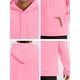 thumbnail image 1 of Sudadera con capucha con forro de felpa para hombre Sudaderas con capucha de manga larga sólida con bolsillo Rosa L, 1 of 5