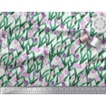 thumbnail image 2 of Soimoi Crepe Silk Fabric Leaves & Tulip Floral Fabric Prints by Yard 42 Inch Wide, 2 of 3