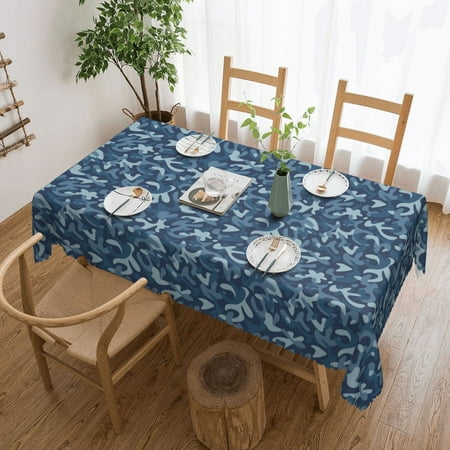 

Tablecloth Camouflage Pattern Table Cloth For Rectangle Tables Waterproof Resistant Picnic Table Covers For Kitchen Dining/Party(54x72in)