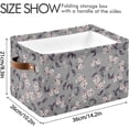 thumbnail image 3 of Coolnut Blossoms Cherry Foldable Canvas Storage Bin, Sturdy Fabric Storage Basket with Handles, Storage Cube Box for Organizing Shelf Nursery Toy Closet 2PCS#33 Home Decor, 3 of 7
