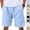 #01 Light Blue, variant on Mens Linen Cotton Elastic Waist Drawstring Shorts Side Pockets Relaxed Fit Knee Length Capris Lightweight Breathable Summer Daily Casual Beach Bottoms , #01 Earthy Yellow, M