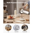thumbnail image 6 of KFFKFF Stainless Steel French Press Coffee Maker, 51 Ounce (1.5 Liter) Double-Wall Insulated Coffee and Tea Brewer with Filter, Ideal for Cold Brew, Camping, Travel, and Home Use, Silver, 6 of 9