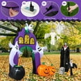 thumbnail image 2 of Costway 9 Ft Tall Halloween Inflatable Castle Archway Decor w/ Spider Ghosts &Built-in Lights, 2 of 9