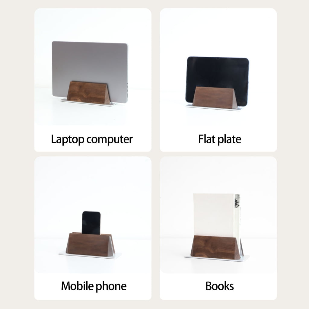 Miiottaa Wood Aluminum Laptop Stand Adjustable for Universal for 11 to 17Inch Cooling