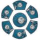 thumbnail image 1 of Round Table Placemats Set Of 7 Wedge Placemat With Centerpiece Round Mat Heat Resistant Table Mats Washable, 1 of 5