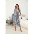 thumbnail image 3 of Ekouaer Women's House Dress with Pockets Long Nightgowns for Women House Dress Moo Moos for Women, 3 of 6