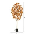 thumbnail image 3 of Nearly Natural 6ft Autumn Eucalyptus Artificial Tree in Orange, 3 of 6