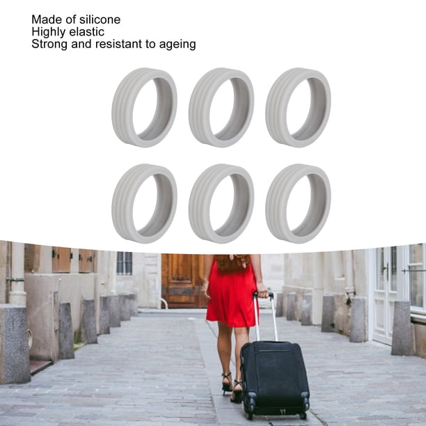 4Pcs Muet Bagages Valise Roues Résistant À L'usure Noir Pour Valise Sac