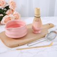 thumbnail image 1 of FZHANC-Matcha Whisk Set Matcha Whisk Holder Bamboo Matcha Whisk and Bowl with Spout Matcha Sifter Spoon Matcha Tea Set Kit for Matcha Tea (5pcs) (Pink), 1 of 4