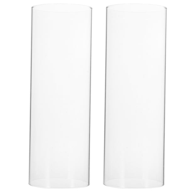 2 cubiertas transparentes para velas, portavelas de escritorio, accesorios para velas para el hogar.