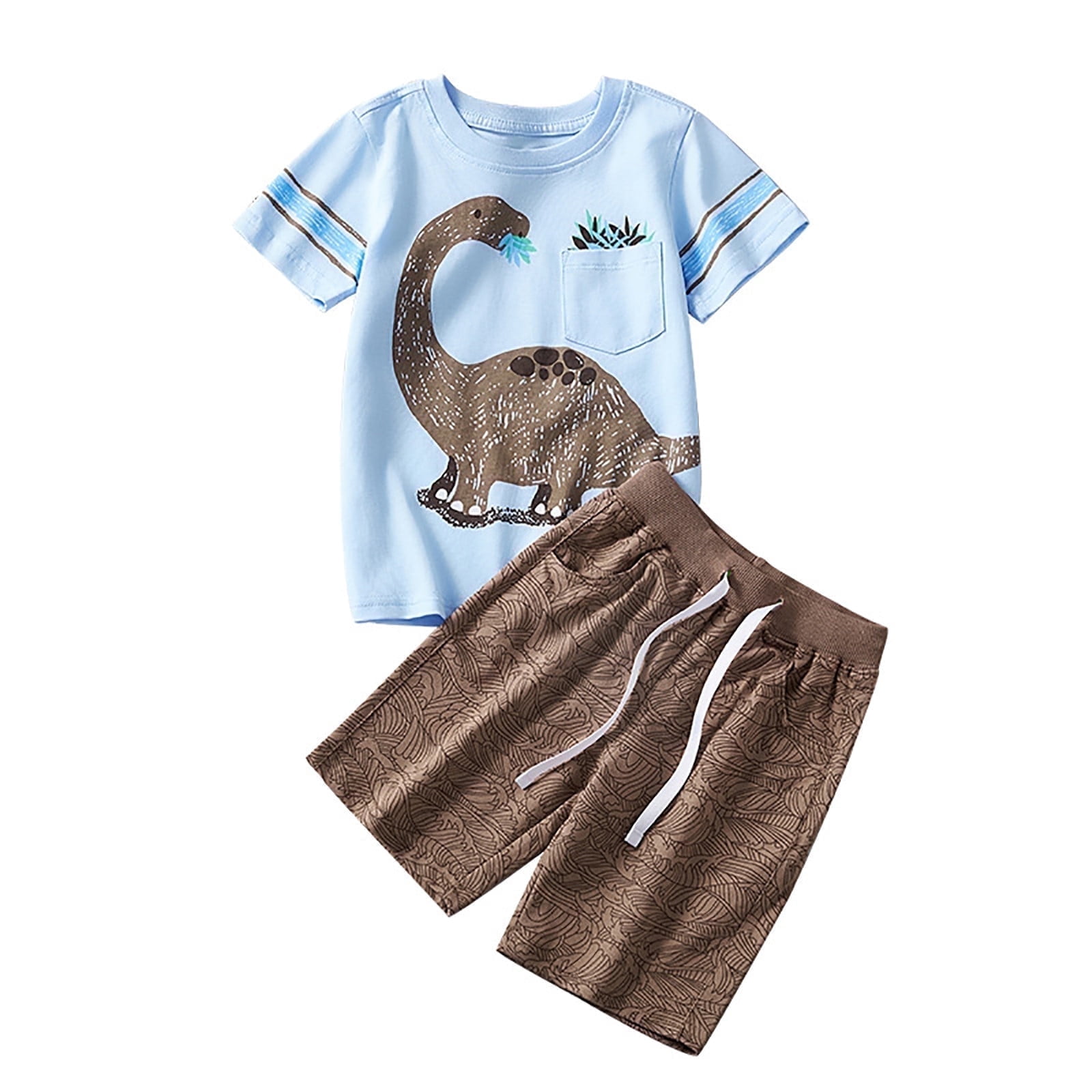 Baby Boy Summer Clothes 12 18 24 Month 3T 4T 5T Toddler Boy Outfits Dinosuar Set